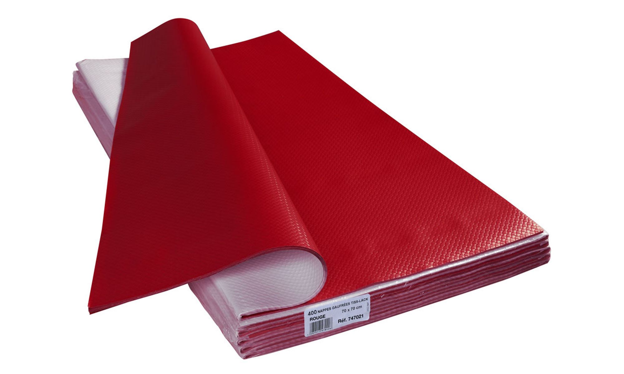 Nappe papier 70 x 70 cm rouge vif - Voussert