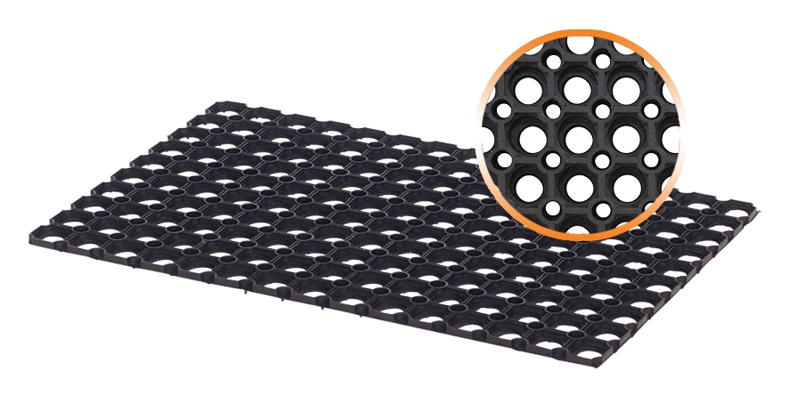 Doortex Tapis d'extérieur rectangle en caoutchouc 80 x 120 cm - Noir - Tapis  Chaise de Bureaufavorable à acheter dans notre magasin