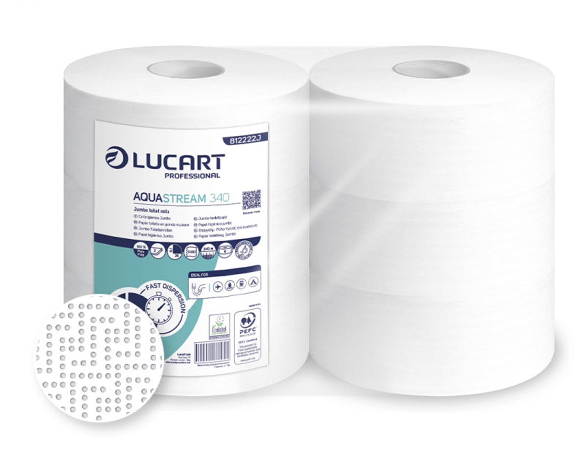 Papier jumbo compatible Kimberly Clark D 75 mm - Voussert