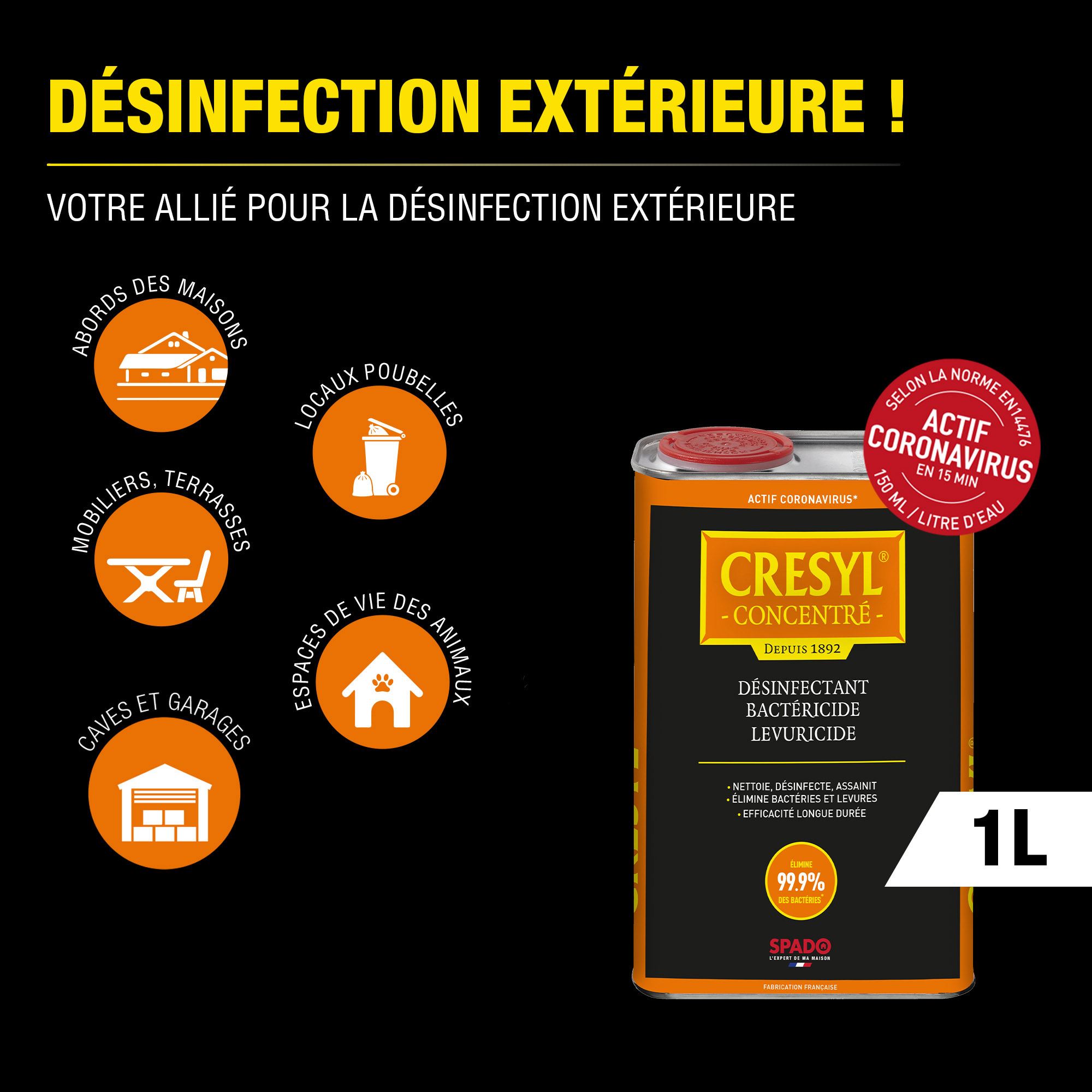 Cresyl+ Surpuissant Le Vrai Concentré 1 Litre - Cdiscount