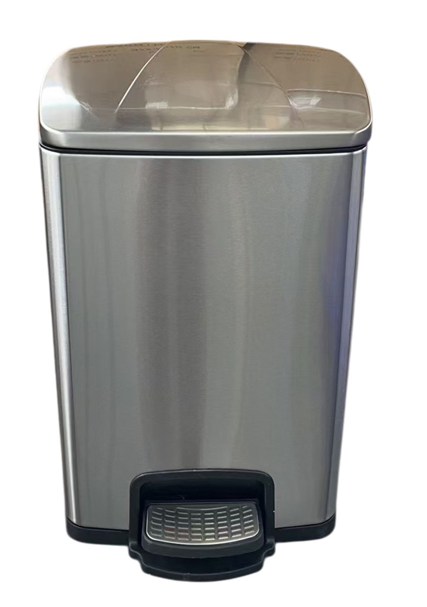 Poubelle inox bureau tri sélectif 2X5L