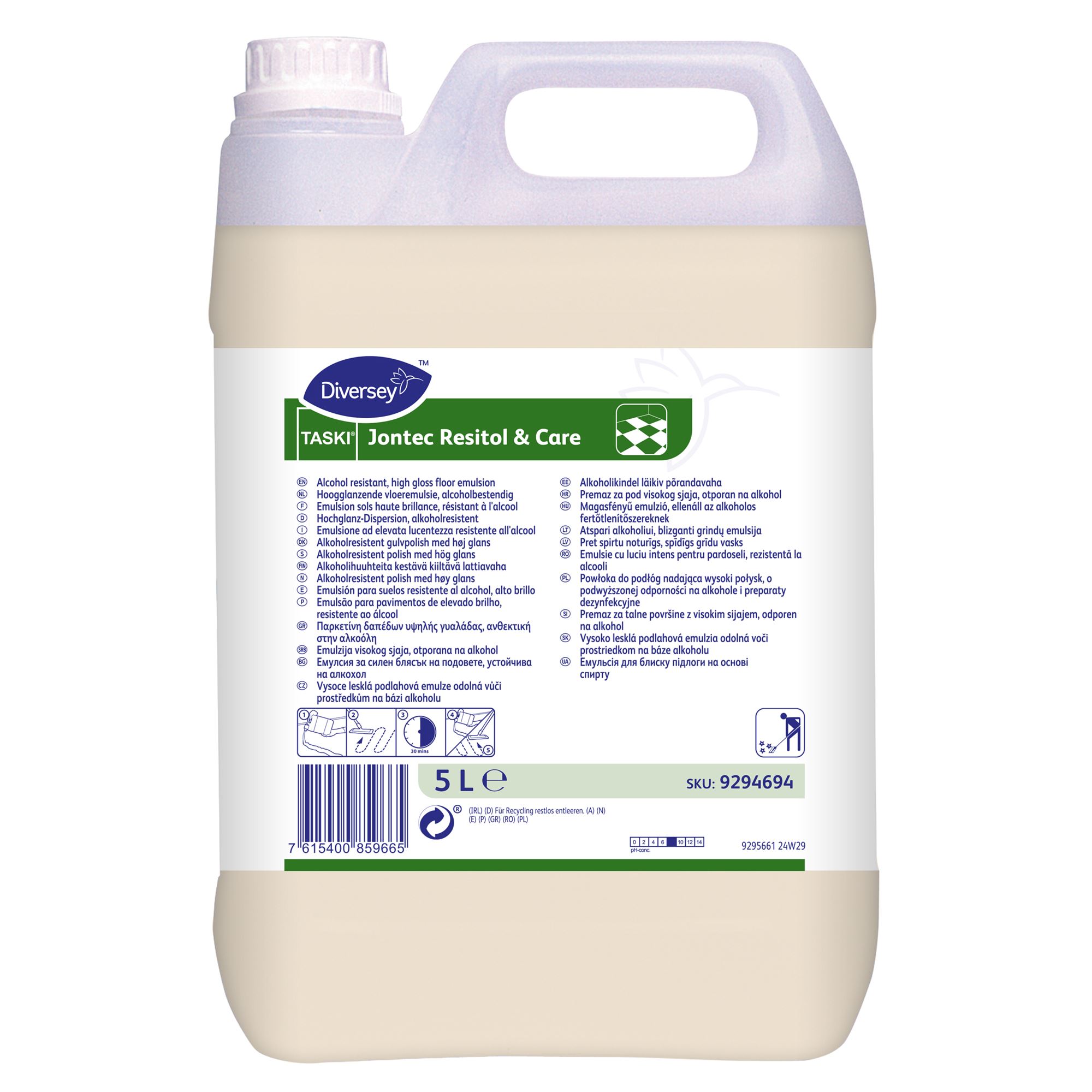Taski jontec Resitol F2j cire resistante aux desinfectants 5 L