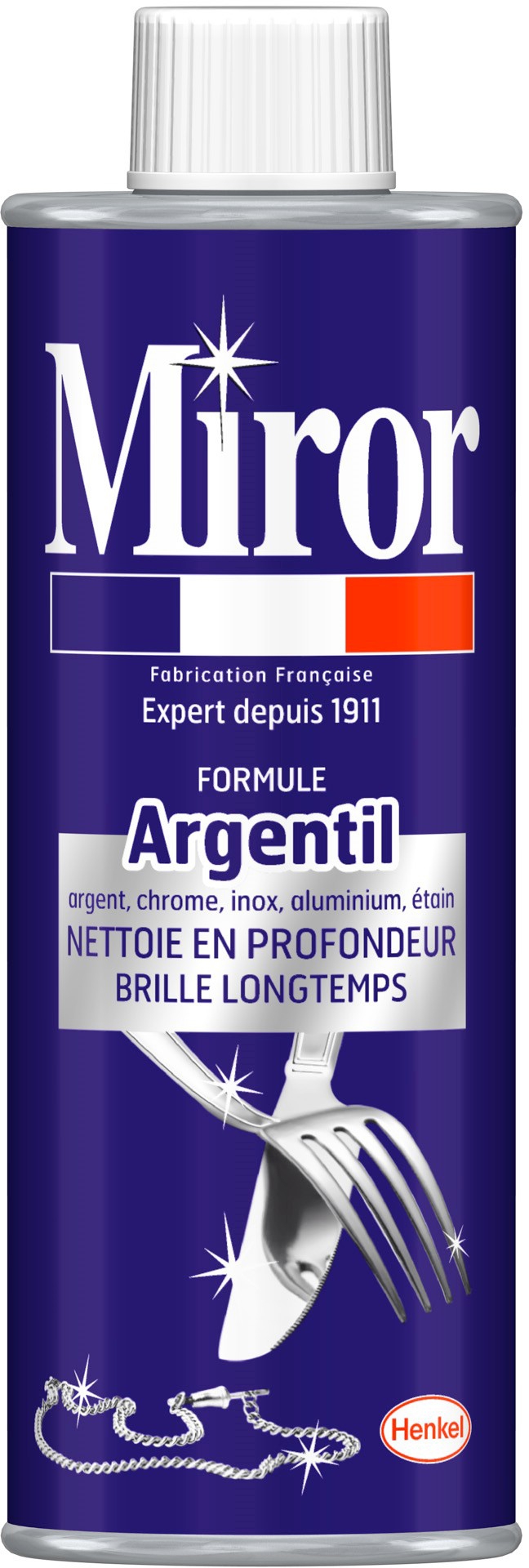 Argentil nettoyant argenterie chrome inox flacon de 250 ml