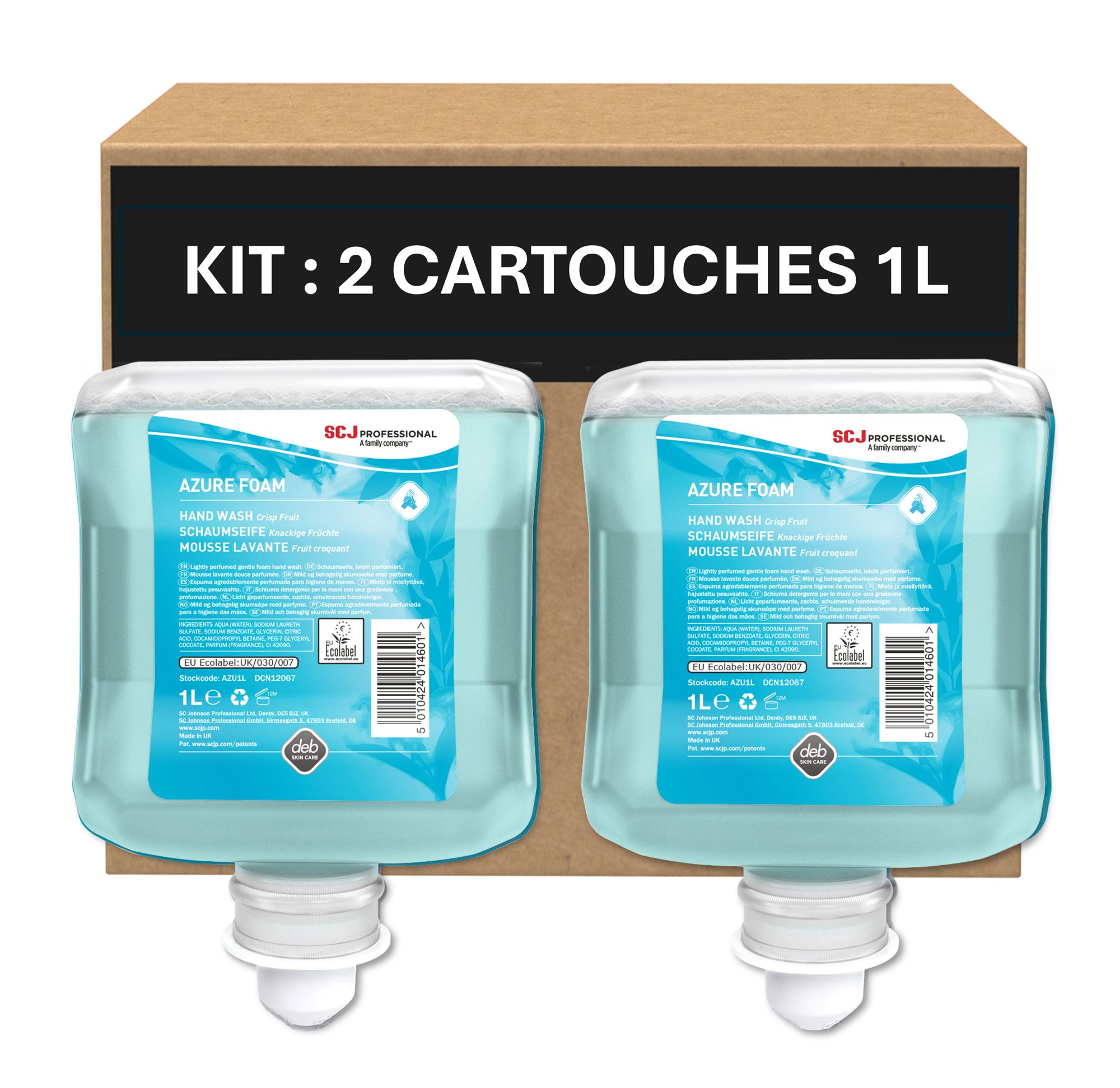 Savon mousse Deb Azure Foam 2x1L