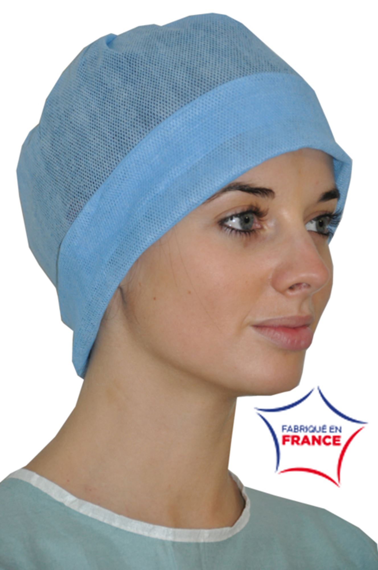 Bonnet jetable chirurgien bleu les 100