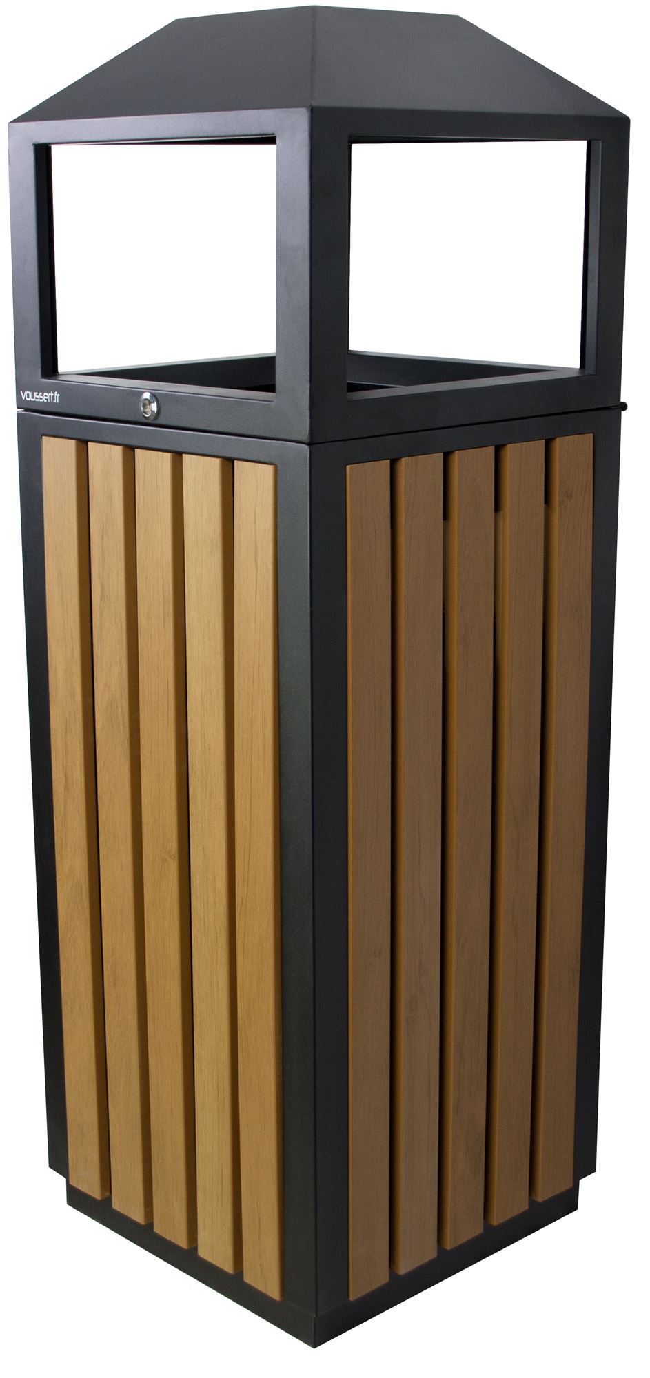 Poubelle extérieure en bois et en acier 40 ou 60 litres Dès 179,99€ HT