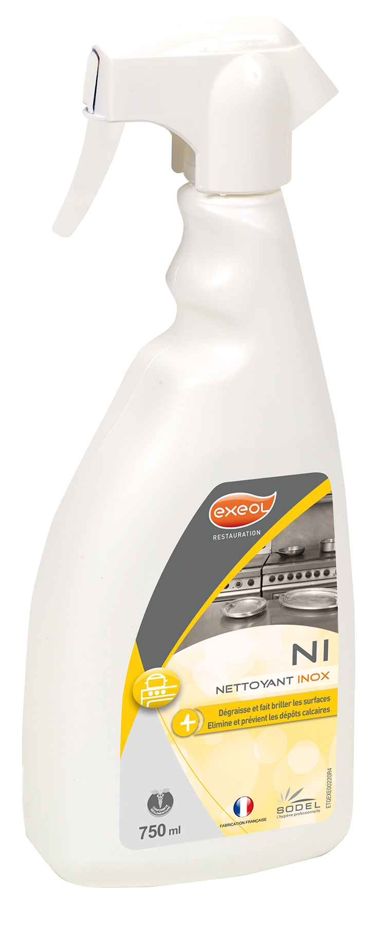 Spray nettoyant pour les surfaces en inox