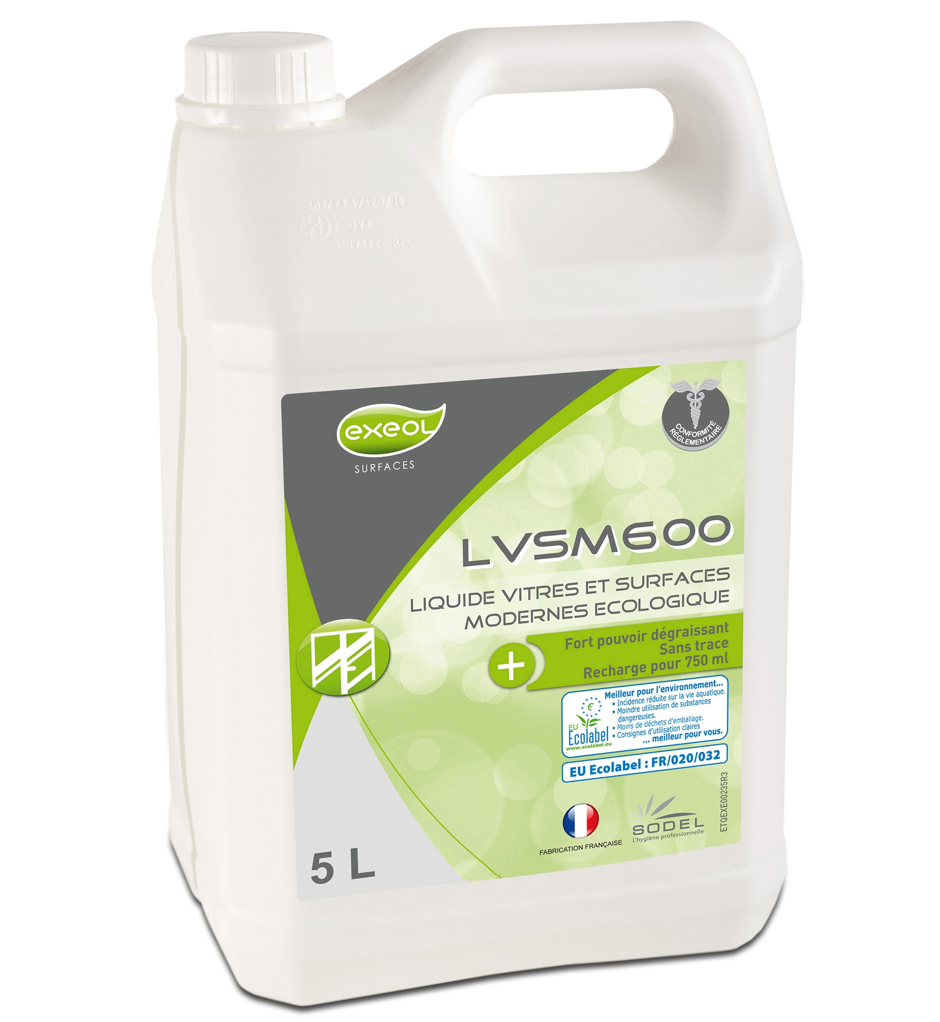 Produit vitre contact alimentaire écologique 5 L