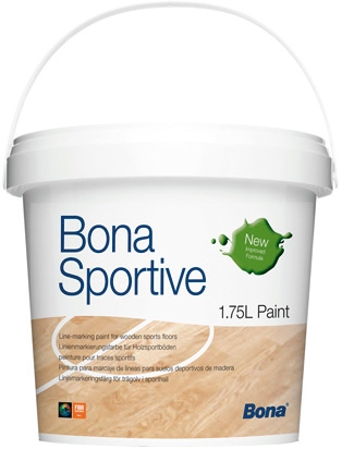 Peinture sol gymnase parquet Bona paint blanc 1,75 L