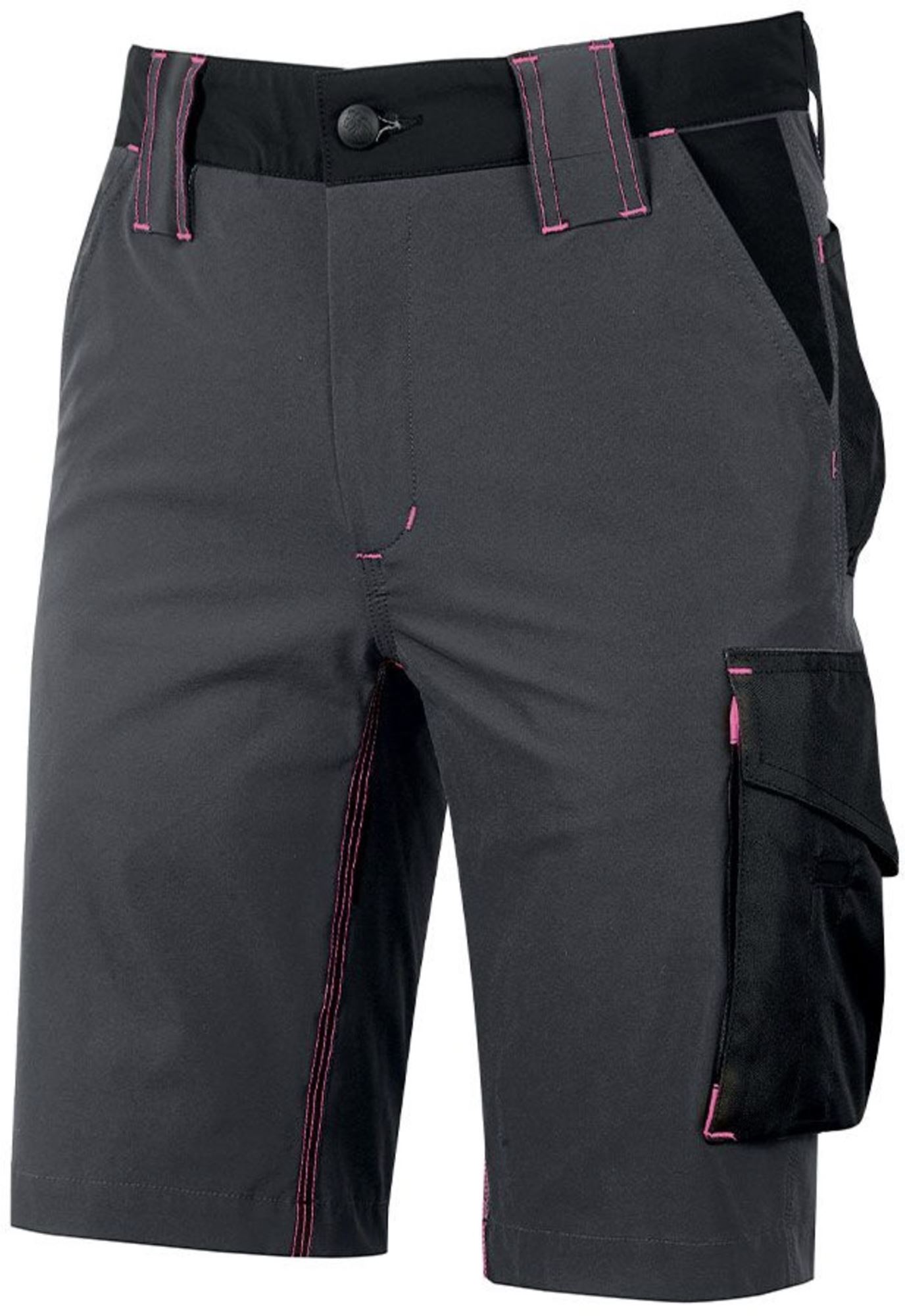 Bermuda de travail femme fuchsia/gris Mercury