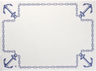 Nappe papier deco Ancre marine 30 X 40 colis de 500