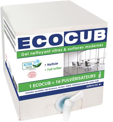 Ecocub nettoyant vitre et surface Ecocert 10 L