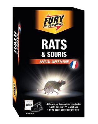 Raticide et souricide Fury 140 grs