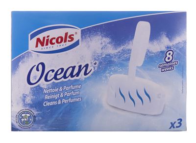 Bloc WC cuvette parfum ocean x3