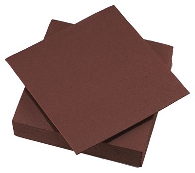 Serviette papier chocolat 38x38 gaufrée par 1200
