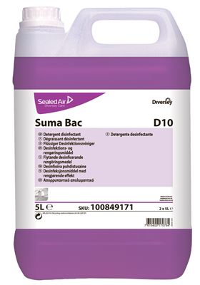 Suma bac D10 degraissant désinfectant alimentaire 5L