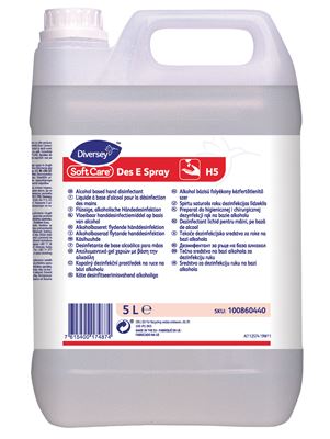 Solution hydroalcoolique Soft Care Des E spray 5L