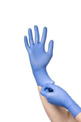 Gant nitrile bleu non poudré
