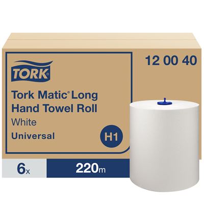 Essuie main Tork Matic long rouleau H1 blanc les 6