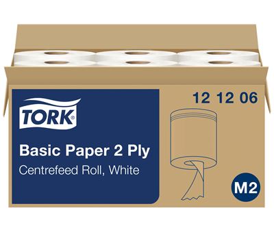 Bobine devidage central Tork 457 fts blanche Ecolabel colis de 6