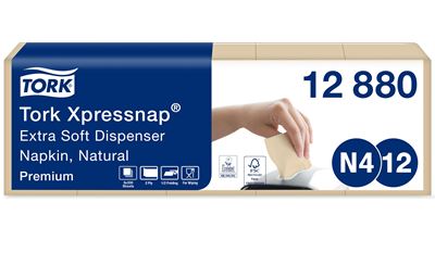 Serviettes Tork N4 premium enchevetrées naturel colis 8000