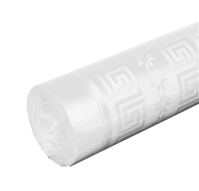 Nappe papier damasse rouleau blanche 1 m x 100 m