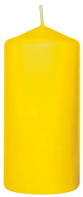 Bougies cylindrique jaune 100X50 mm Duni