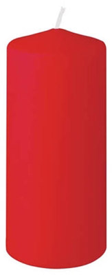 Bougies cylindrique rouge 130X60 mm Duni