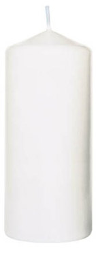 Bougies cylindrique blanche 150X80 mm Duni