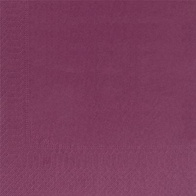 Serviette papier 39X39 aubergine 2 plis colis de 1800