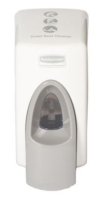 Distributeur nettoyant siege toilette et poignée blanc Rubbermaid