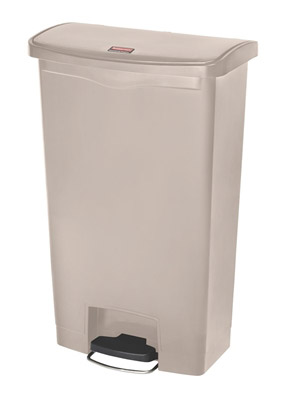 Poubelle Slim Jim Rubbermaid 68 L beige