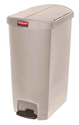 Poubelle Slim Jim Rubbermaid 68 L beige étroit