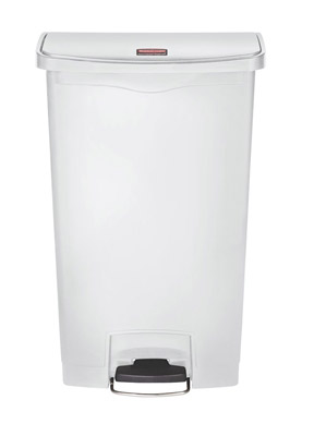 Poubelle Slim Jim Rubbermaid 68 L blanche