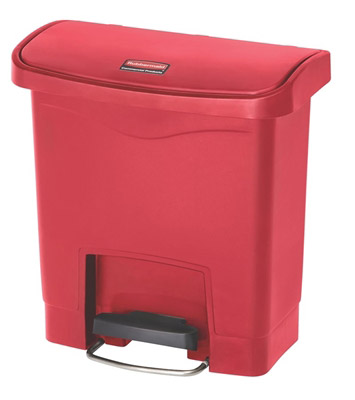 Poubelle Slim Jim Rubbermaid 15 L rouge