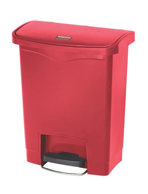 Poubelle Slim Jim Rubbermaid 30 L rouge