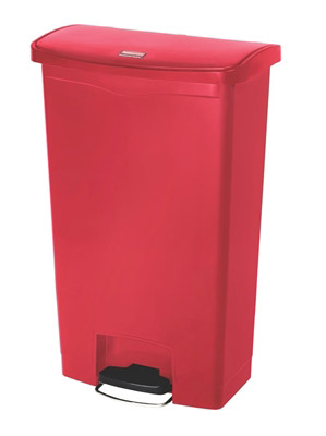 Poubelle Slim Jim Rubbermaid 68 L rouge