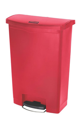 Poubelle Slim Jim Rubbermaid 90 L rouge