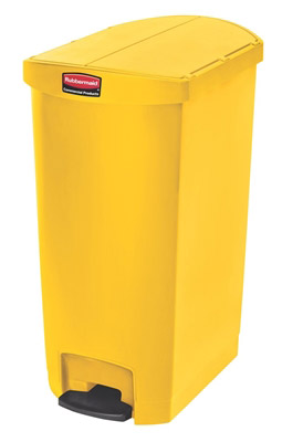 Poubelle Slim Jim Rubbermaid 68 L jaune étroit