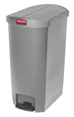 Poubelle Slim Jim Rubbermaid 68 L gris étroit