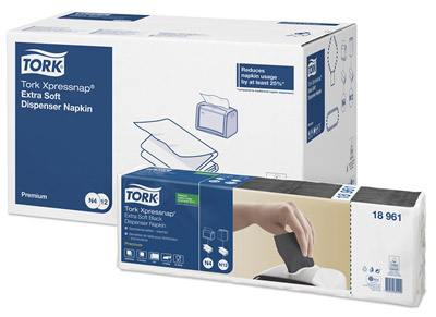 Serviettes Tork N4 premium enchevetrées noir colis 8000