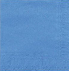 Serviette papier cocktail bleu azur CGMP 20X20 les 1800