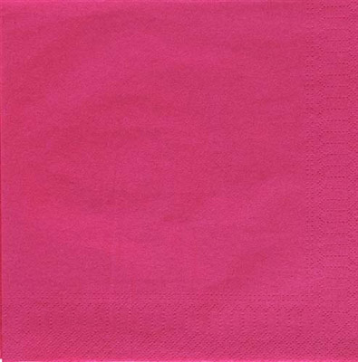 Serviette papier cocktail framboise CGMP 20X20 carton de 1800