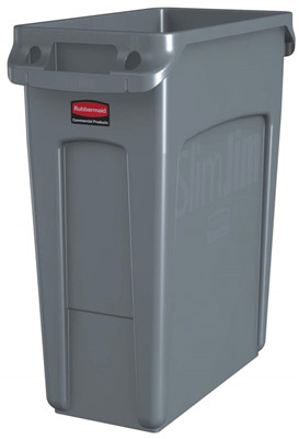 Collecteur Rubbermaid Slim Jim gris 60 litres