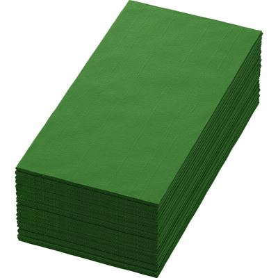 Serviette Dunisoft vert feuille 40x40 pliage en 8 par 360