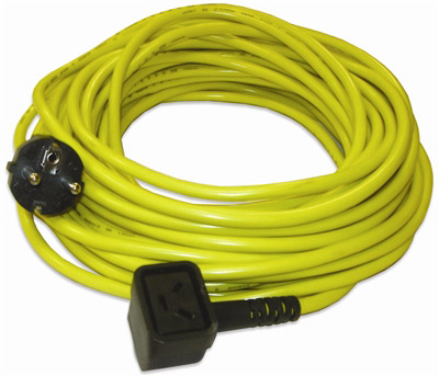 Câble electrique monobrosse Numatic 3x1,5mm jaune 20m nuplug