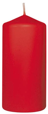Bougies cylindrique rouge 100X50 mm Duni