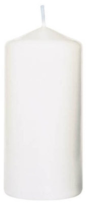 Bougie cylindrique blanche Duni 100X50 mm colis de 60