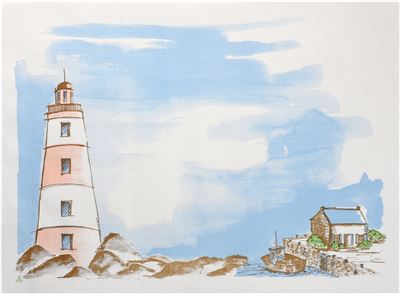 Nappe papier jetable deco Phare colis de 500