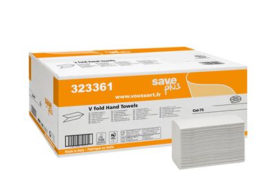 Essuie mains papier blanc pliage V colis de 3150